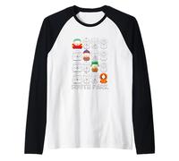 South Park Diagonal Character Box Up Manche Raglan
