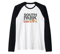 South Park Distressed Friend Group Line Up Manche Raglan