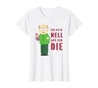 South Park Mr. Garrison You Go T-Shirt, Femme, Blanc, L