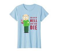 South Park Mr. Garrison You Go T-Shirt, Femme, Bleu Céleste, XS