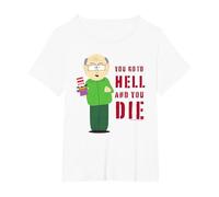 South Park Mr. Garrison You Go T-Shirt, Femme Grandes Tailles, Blanc, 3X