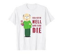 South Park Mr. Garrison You Go T-Shirt, Homme, Blanc, L