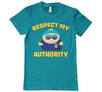 South Park Officiellement sous Licence Respect My Authority T-Shirt pour Hommes (Tropicalblue), Large