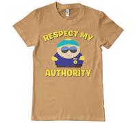South Park Officiellement sous Licence Respect My Authority T-Shirt pour Hommes (Vieil Or), Medium