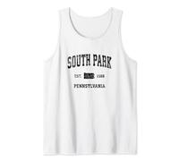 South Park Pennsylvanie PA Vintage Sports Impression Noir Débardeur