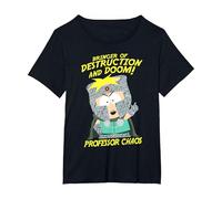 South Park Professor Chaos Destruction & Doom T-Shirt, Femme Grandes Tailles, Noir, 1X