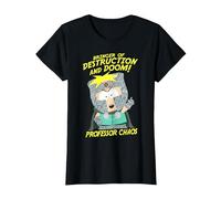 South Park Professor Chaos Destruction & Doom T-Shirt, Femme, Noir, XXL