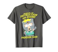 South Park Professor Chaos Destruction & Doom T-Shirt, Homme, Asphalte, 4XL