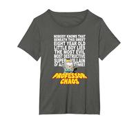 South Park Professor Chaos T-Shirt, Femme Grandes Tailles, Asphalte, 2X