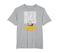 South Park Professor Chaos T-Shirt, Homme Grandes Tailles, Gris Chiné, 3X Tall