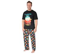 South Park Pyjama Homme Coton Ensemble Pyjama 2 Pièces T-Shirt et Pantalon Long Idée Cadeau Homme Ado Kenny Cartman (2XL, Noir/Multi)