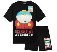 South Park Pyjama Short Homme Ensembles de Pyjama Ete Vêtement de Nuit Confortables Cadeau Homme Fan de Stan Kyle Cartman et Kenny (S, Noir)