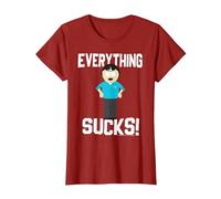 South Park Randy Everything Sucks! T-Shirt, Femme, Canneberge, L