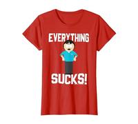 South Park Randy Everything Sucks! T-Shirt, Femme, Rouge, M