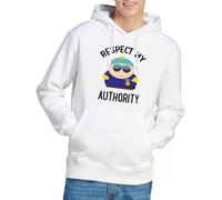 South Park Respect Hoodie Sweatshirt à Capuche, Blanc, XXL Mixte
