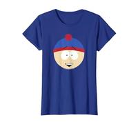 South Park Stan Smile Face Halloween T-Shirt, Femme, Bleu Royal, L