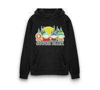 South Park Sweat à capuche gris pour homme | Sweat graphique | Marchandises classiques de vêtements de dessin animé, Ligne Up - Noir, Small