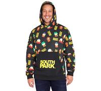 South Park Sweats à Capuche Homme, Hoodie d'hiver Chaud - Cadeau Original (Noir, 3XL)