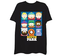 South Park Character Group T-Shirt-Kenny, Eric, Stan, Kyln, Chef, Noir, XL Homme