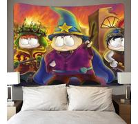 South_Park Tapisserie 3D Effet - Décoration Murale En Tissu, Tenture Pour Chambre Et Salon, Serviette De Plage Design 130cmx150cm