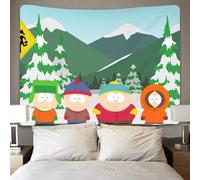 South_Park Tapisserie 3D Effet - Décoration Murale En Tissu, Tenture Pour Chambre Et Salon, Serviette De Plage Design 100cmx150cm