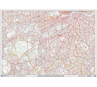 South West London Carte murale à code postal en papier