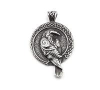 southbankstore Collier corbeau, pendentif celtique viking Odin corbeau - Cadeau pour homme et femme