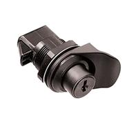 Southco 93-303 Serrure en plastique avec patte de serrage, serrure à clé, épaisseur de panneau de 0,00"-0,41", gamme de prise de 0,88"-0,91", noir, Pack of 1, Noir, 1