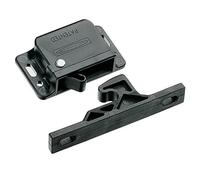 Southco C3-803 Série passivé Plastique Grabber Catch Fixation latérale dissimulée Push-to-close Loquet à ressort avec Bleu, 13 N Pullup, Noir, pack of 10, 10