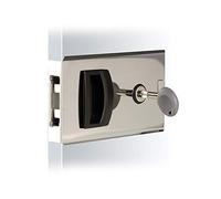 Southco MF-01-110-60 Loquet de porte encastré avec serrure à clé, design standard, s'adapte à une épaisseur de porte de 32 cm, en aluminium, naturel