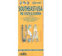 Southeast - the south & florida usa 6 1/3000000 Edition trilingue français-anglais-allemand - Collectif - Borch - broché - Atlas / carte