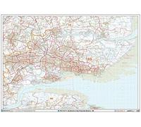 Southend on Sea SS Carte murale à code postal en papier