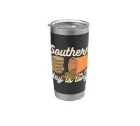 Southern As The Day Is Long Southern Food Biscuits and Sauce Gobelet isotherme en acier inoxydable double paroi