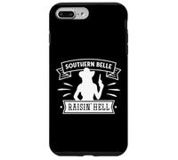 Southern Belle Raisin' Hell, cowgirl western drôle Coque pour iPhone 7 Plus/8 Plus