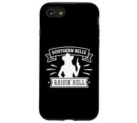 Southern Belle Raisin' Hell, cowgirl western drôle Coque pour iPhone SE (2020) / 7 / 8
