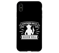 Southern Belle Raisin' Hell, cowgirl western drôle Coque pour iPhone XS Max