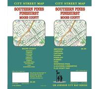 Southern Pines / Pinehurst / Moore County - Carte des rues de Caroline du Nord | GM Johnson