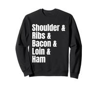 Southern Style Comfort Food BBQ Porc Pig Liste des ingrédients Sweatshirt