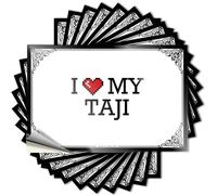 Southern Tattoo Décalcomanies esthétiques, décorations pour terrasse avec joli motif pour carnet de fléchettes | Couverture amovible en vinyle I Love My Taji (8 x 12 cm)