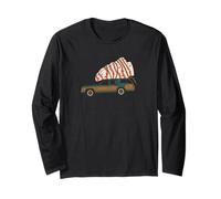 Southern Thanksgiving Station Wagon Turkey Retro Funny Tee Manche Longue