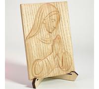 SOUTHLISA Plaque en bois fabriquée à la main - Cadeaux chrétiens pour femme, cadeaux religieux pour maman, décoration d'intérieur religieuse, art mural catholique, plaque de prière faite à la main