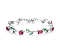 SOUTHPLUS Bracelet Pour Femme Charms en à bracelet tennis femme en Argent/Or,Bijoux Femme Cadeaux Noël Femme Anniversaire Fête des Mères (Or Blanc Coloré)