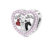 SOUTHPLUS Charms Pendentif Amour Soeur Famille pour Femme Argent Sterling 925 Breloque Bracelets Collier Femme Pour Maman Voyage ou Anniversaire (Chère Tango)