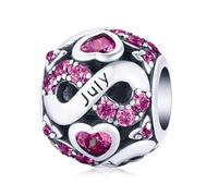 SOUTHPLUS Charms Pendentif Femme Perles Pierre de Naissance des Douze Mois Bijoux pour Européen Bracelets et colliers Meilleur Cadeau Anniversaire Pour Femmes Homme Filles (7-July)