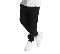 Southpole Active Basic Jogger Pantalon de Jogging en Polaire pour Homme | Pantalon de jogging en polaire brossée avec cordon de serrage élastique à la taille, poignets côtelés