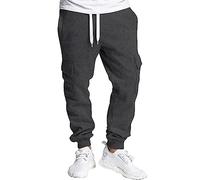 Southpole Pantalon de Jogging en Polaire Active Basic survêtement, Anthracite chiné, 27-32 Homme