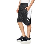 Southpole Men's Basic Basketball Mesh Shorts, Black, Small