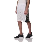 Southpole Men's Basic Basketball Mesh Shorts, White, Large