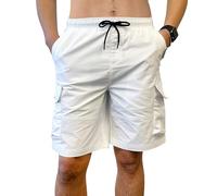 Southpole Short Cargo en Nylon tissé Tech pour Homme, séchage Rapide, léger, Taille réglable