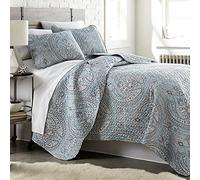 Southshore Fine Living, Inc. Parure de lit légère bohème 3 pièces avec Couvre-lit Cachemire avec Deux taies d'oreiller Assorties (274,3 x 248,9 cm (l x L), Turquoise, très Grand lit/très Grand lit